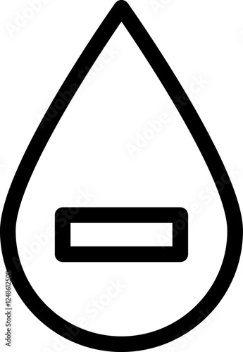 subtract  water icon
