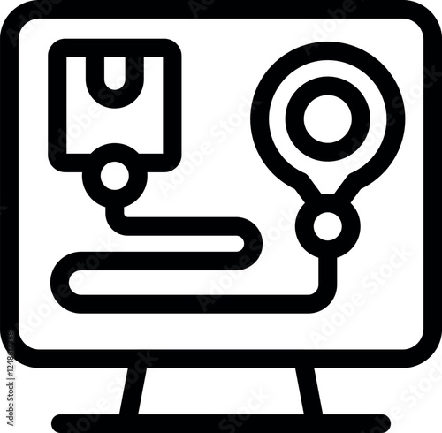 Gps tracking package location showing on computer screen, delivery service, shipping industry, logistics, online tracking system