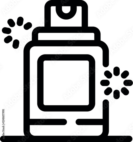Spray bottle releasing fresh scent, refreshing mist for pleasant fragrance