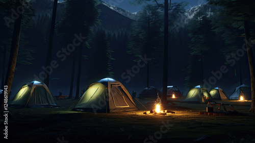 Enchanted Forest Night Camping Adventure