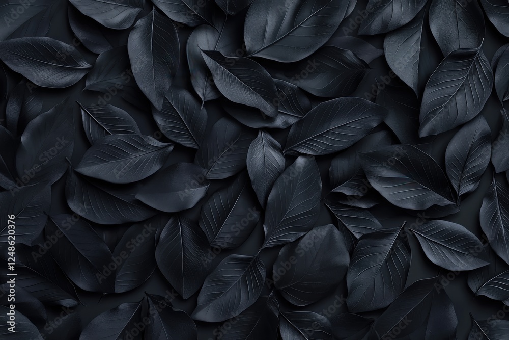 This is a detailed close up view of a pile of black leaves in nature This is a detailed close up view of a pile of black leaves in nature
