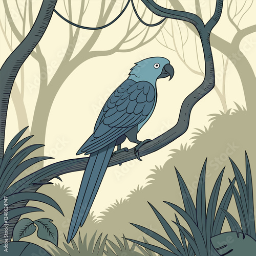 The Majestic Spix’s Macaw – A Rare Blue Wonder of the Amazon