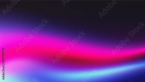 Wallpaper Mural Purple Blue Gradient Wave on Dark Background  Futuristic Banner with Grainy Texture Effect Torontodigital.ca