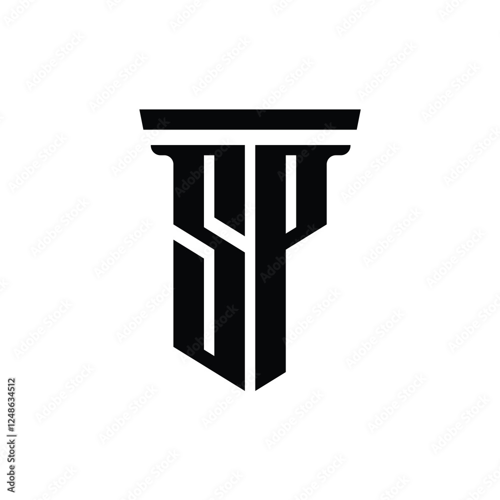 SP monogram logo design letter text name symbol monochrome logotype alphabet character simple logo SP monogram logo design letter text name symbol monochrome logotype alphabet character simple logo