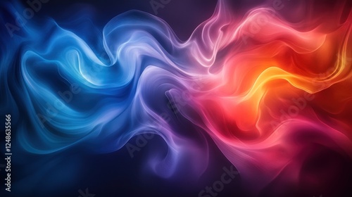 Wallpaper Mural Abstract swirling blue and red smoke. Torontodigital.ca