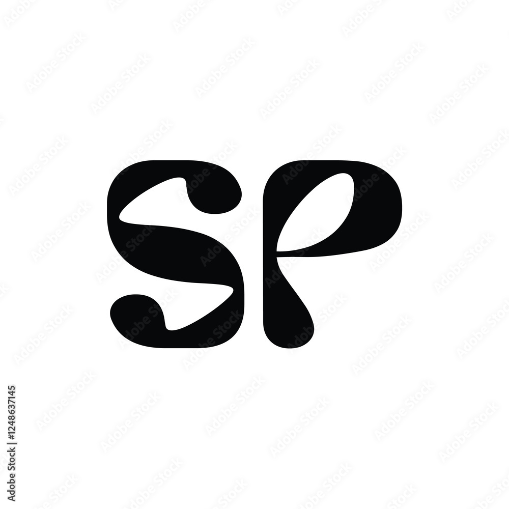 SP monogram logo design letter text name symbol monochrome logotype alphabet character simple logo SP monogram logo design letter text name symbol monochrome logotype alphabet character simple logo