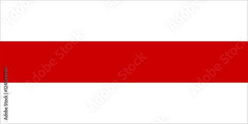 White-Red-White Flag. Flag of Belarusian democratic opposition