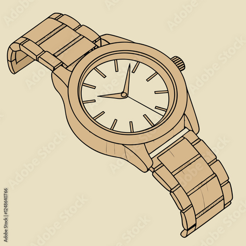  Wooden Eco-Friendly Wristwatch with Natural Texture