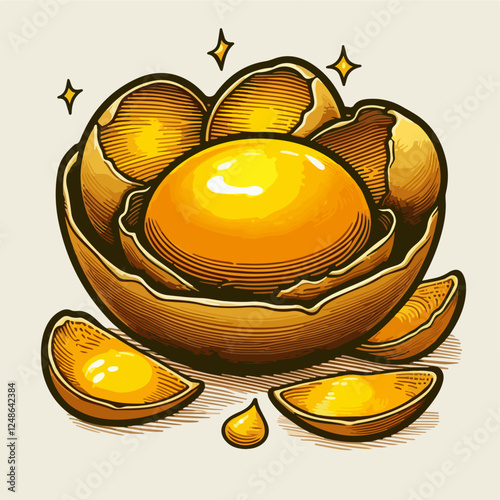 Golden Egg Illustration: A stylized illustration depicting a golden egg surrounded by broken eggshells, radiating a warm glow and hinting at the potential for new beginnings.