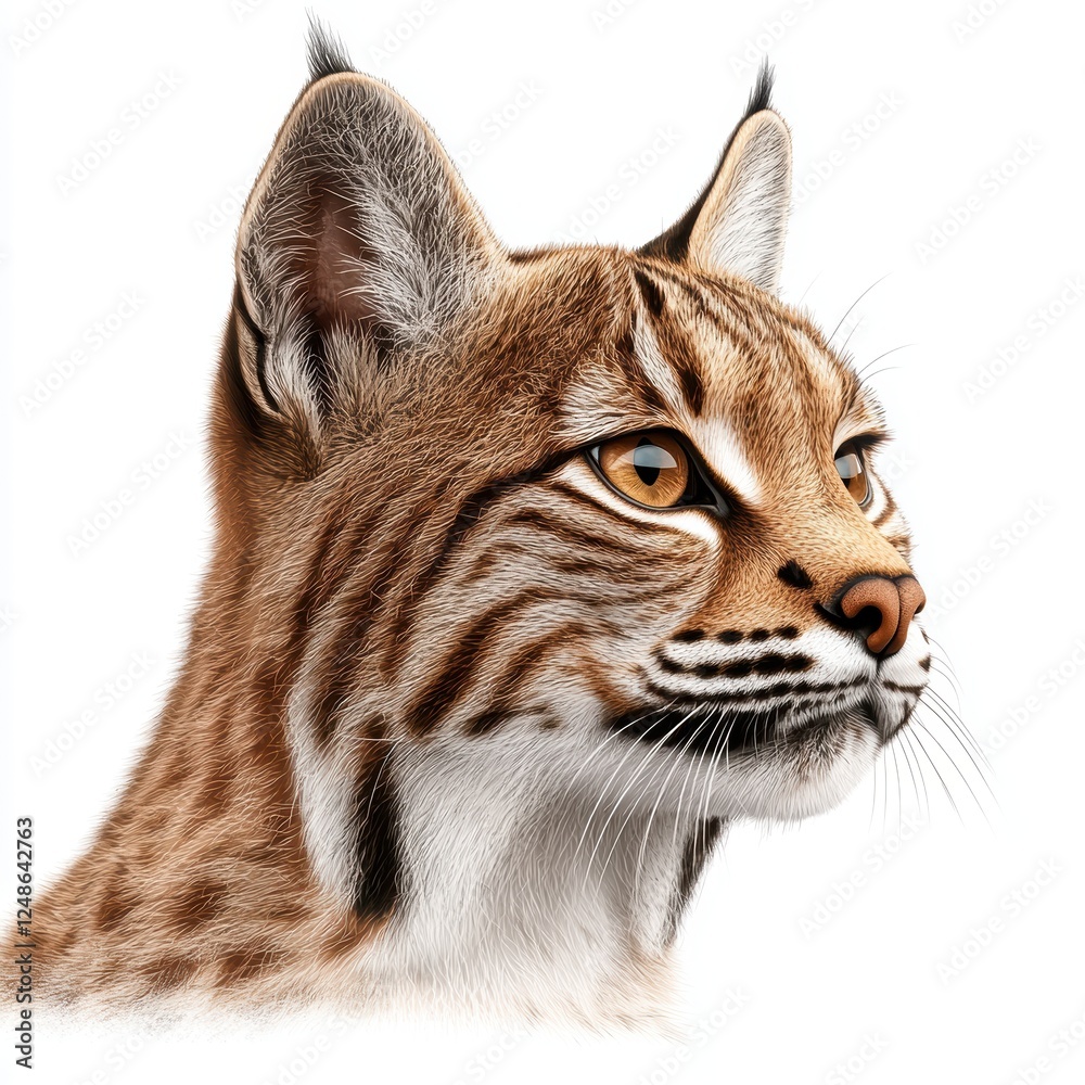 Obraz premium A cat with a brown and white fur is staring at the camera
