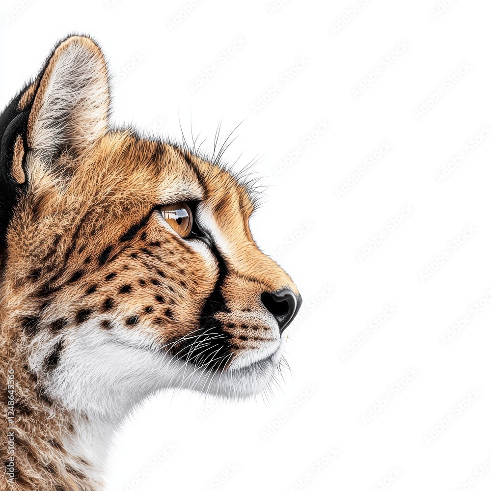 Obraz premium A cat with a brown and white face is staring at the camera