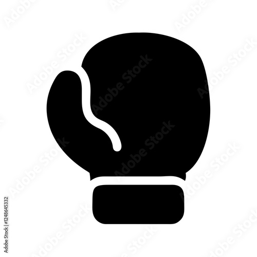 boxing glove icon black vector