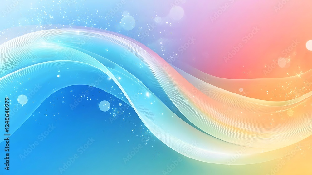 Holographic chrome gradient waves abstract background Holographic chrome gradient waves abstract background