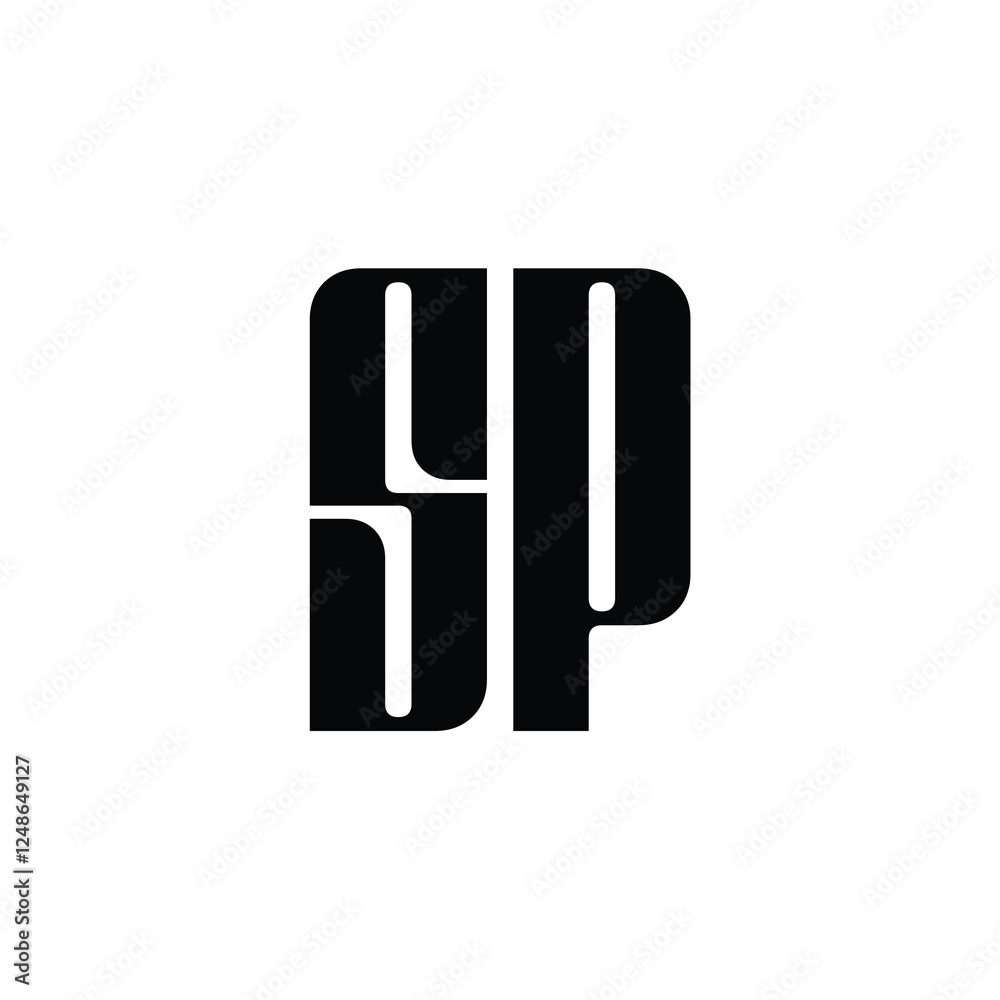 SP monogram logo design letter text name symbol monochrome logotype alphabet character simple logo SP monogram logo design letter text name symbol monochrome logotype alphabet character simple logo