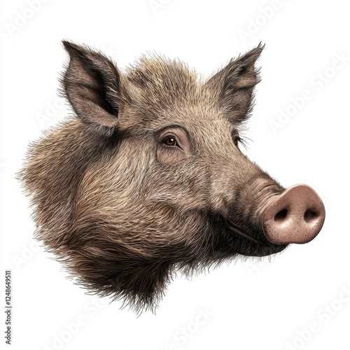 Wallpaper Mural A pig with a big nose and a big head Torontodigital.ca