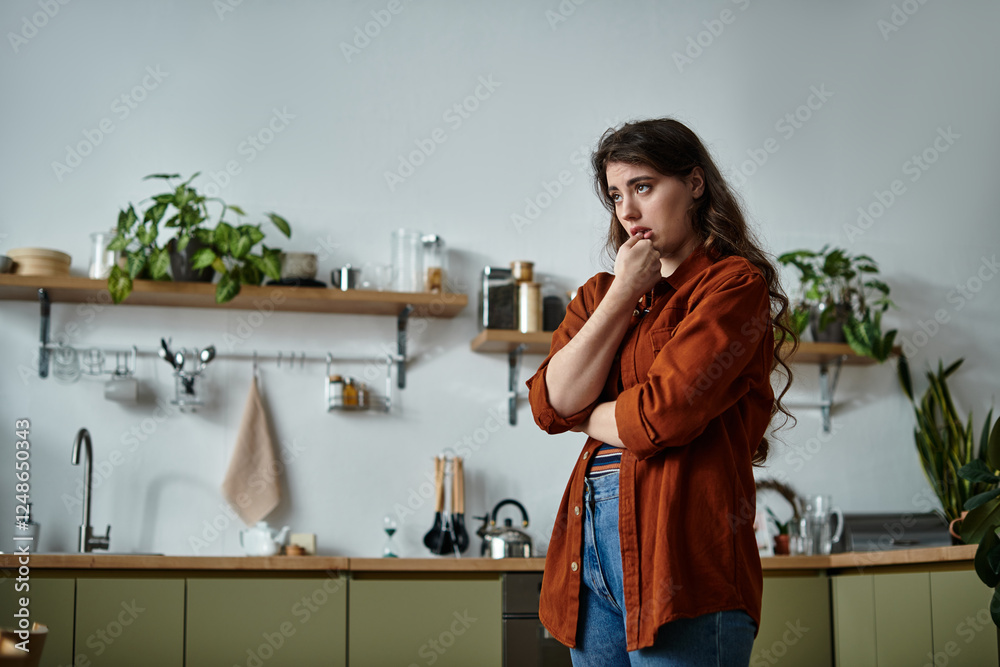 Exploring the depths of solitude in a quiet kitchen filled with plants Exploring the depths of solitude in a quiet kitchen filled with plants