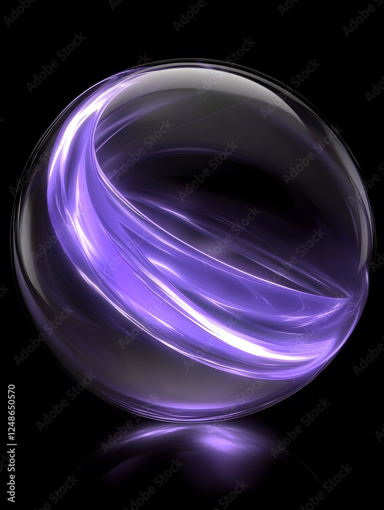 Translucent purple light orb Translucent purple light orb