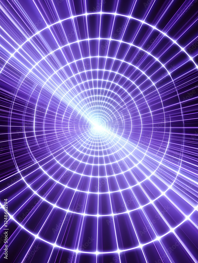 Abstract purple light spiral tunnel design Abstract purple light spiral tunnel design