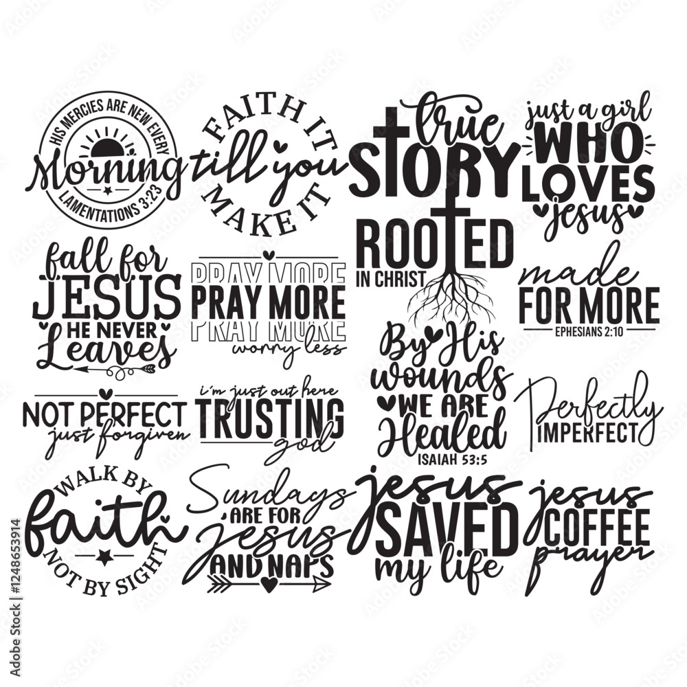 Fototapeta premium 17 Christian SVG Bundle