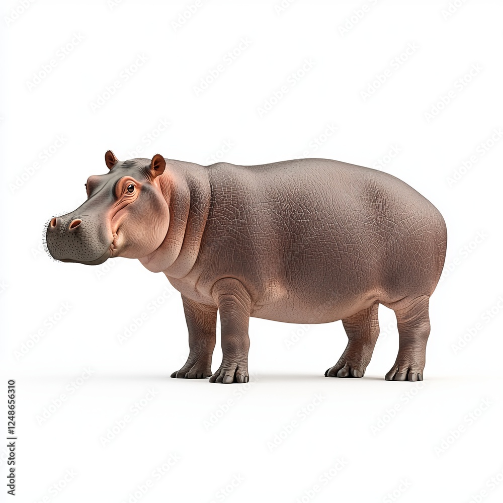 Majestic Hippopotamus: A Stunning Digital Rendering of a Powerful Animal in its Natural Habitat Majestic Hippopotamus: A Stunning Digital Rendering of a Powerful Animal in its Natural Habitat