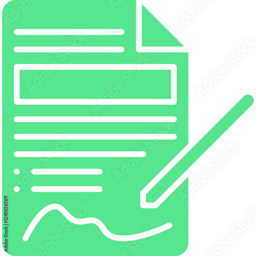 Contract icon single vector illustration