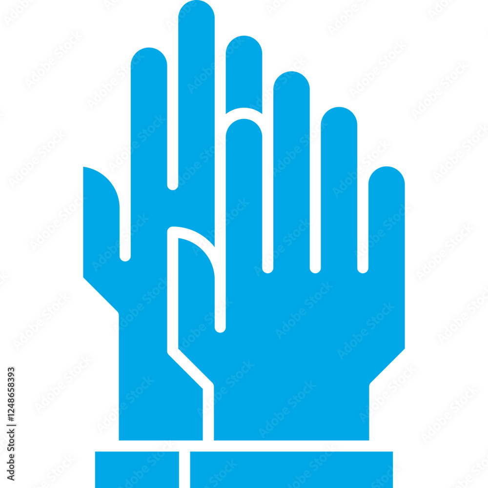 Obraz premium Gloves icon single vector illustration