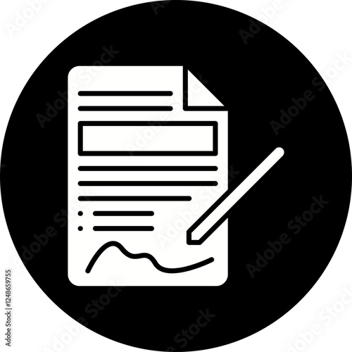 Contract icon single vector illustration