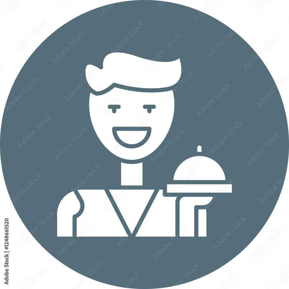 Waiter icon single vector illustration Waiter icon single vector illustration