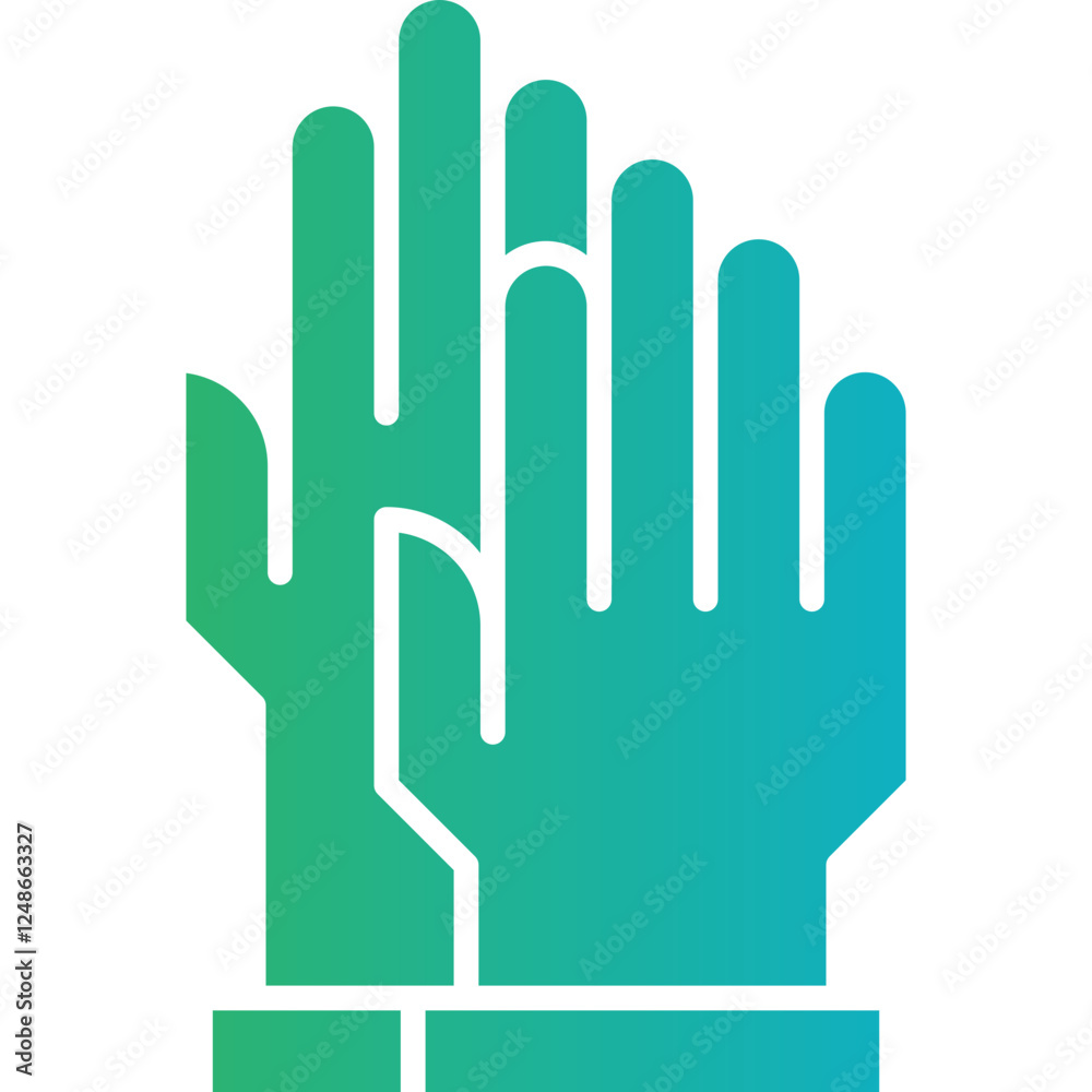 Obraz premium Gloves icon single vector illustration