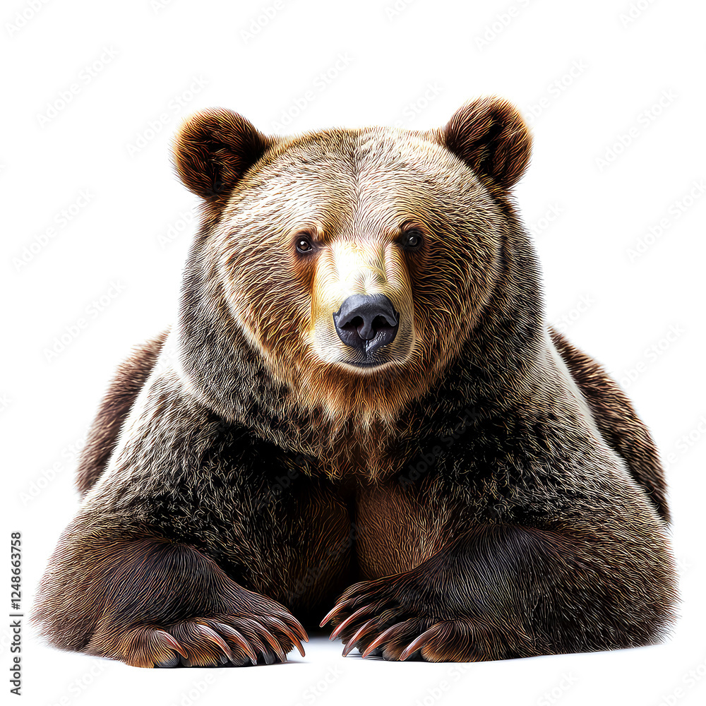 Majestic Brown Bear: A Close-Up Portrait of a Wild Animal Majestic Brown Bear: A Close-Up Portrait of a Wild Animal