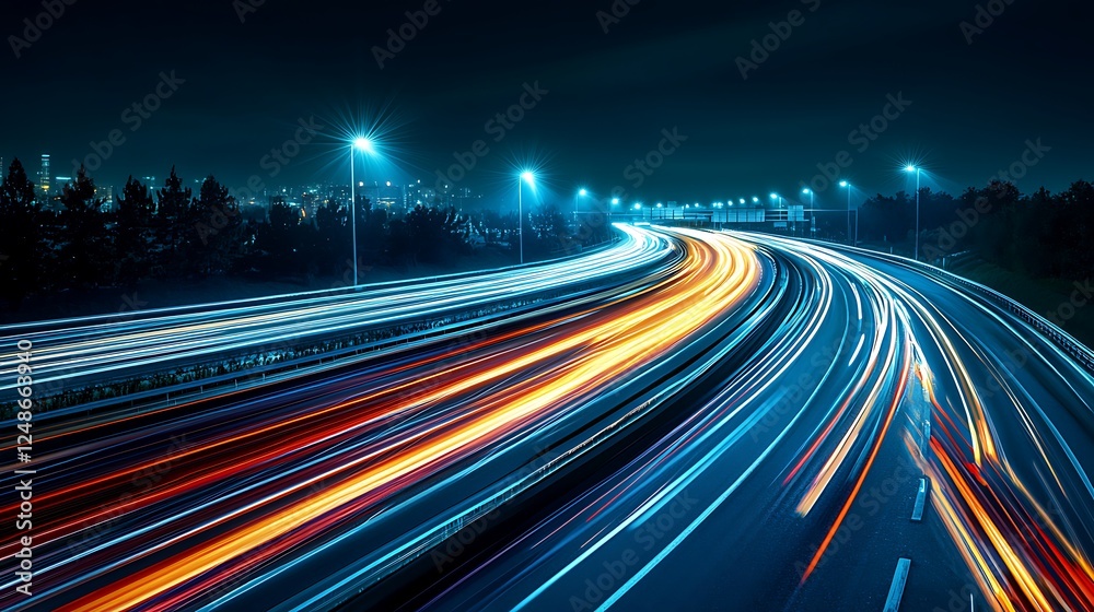 Light trails and futuristic lines forming a high-tech background with a glowing effect, perfect for innovation themes Light trails and futuristic lines forming a high-tech background with a glowing effect, perfect for innovation themes