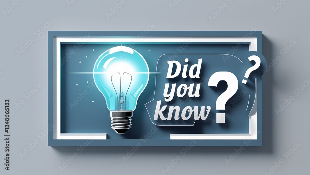 Did you know geometric message bubble with light vector image Did you know geometric message bubble with light vector image