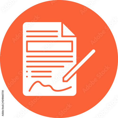 Contract icon single vector illustration