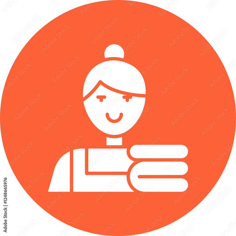 Maid icon single vector illustration Maid icon single vector illustration