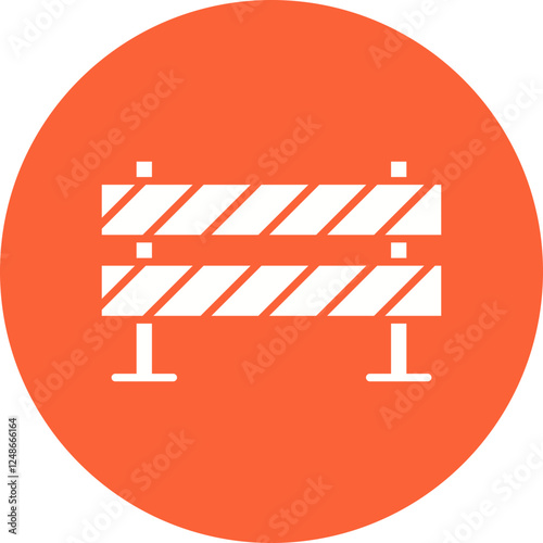 Road Barrier icon single vector illustration