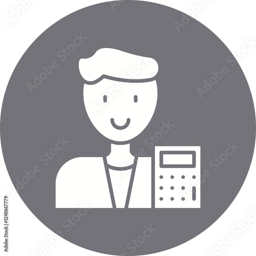 Accountant icon single vector illustration