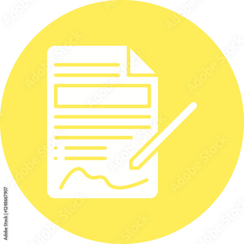 Contract icon single vector illustration