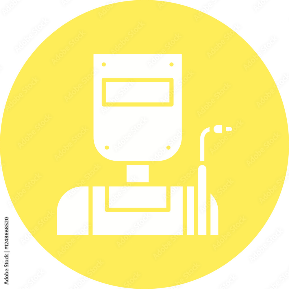 Welder icon single vector illustration