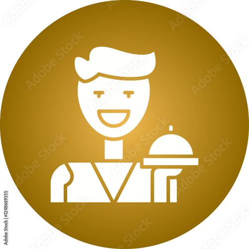 Waiter icon single vector illustration