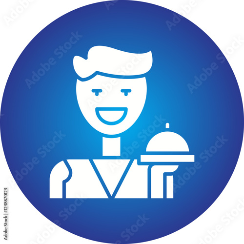 Waiter icon single vector illustration