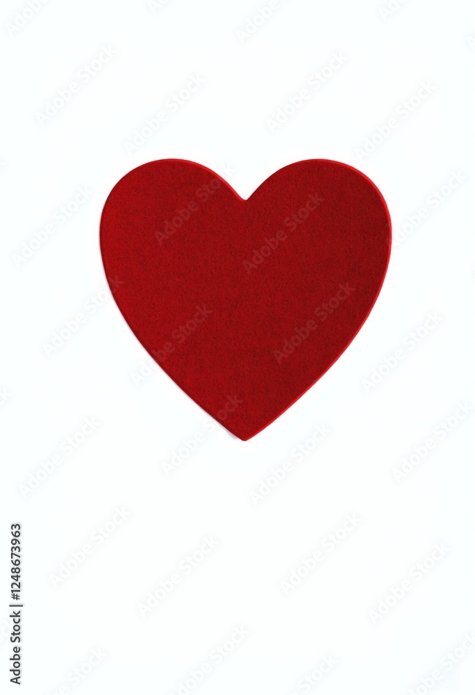 Royal red plain heart for valentine in white background Royal red plain heart for valentine in white background