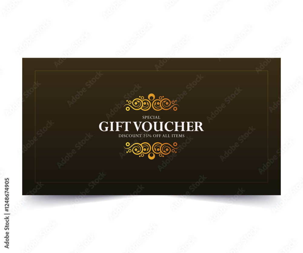 Luxury gold gift voucher template Luxury gold gift voucher template