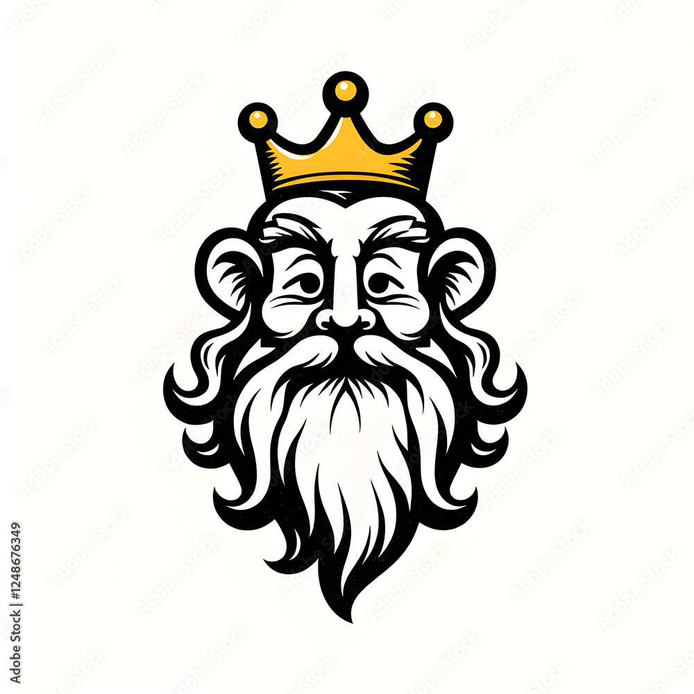 Obraz premium illustration of the king's head smascot