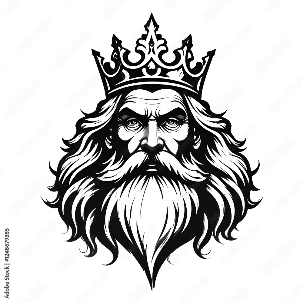 Fototapeta premium king head mascot
