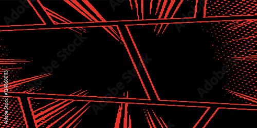 Black red grunge texture vector background. Old wall. Textured template for design. Embossed painted stucco wall.