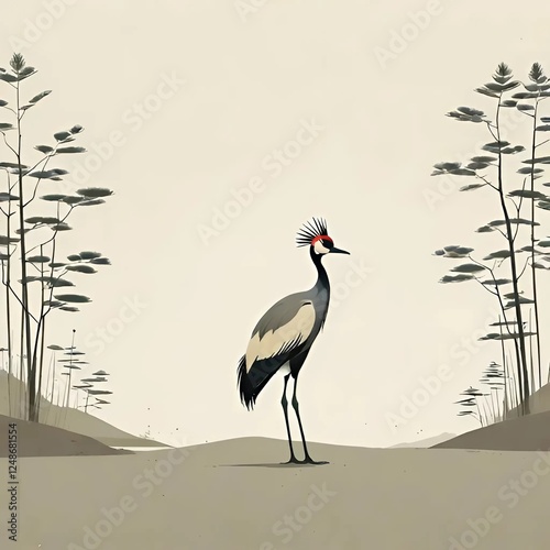 heron on the lake
