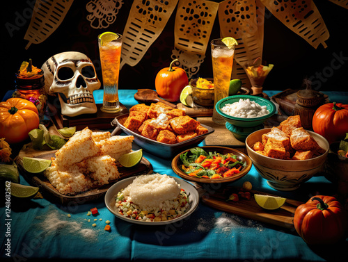 Dia de Muertos Feast: An Ofrenda of Traditional Mexican Food