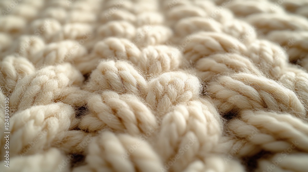 Close-up of creamy textured knitted fabric. Close-up of creamy textured knitted fabric.