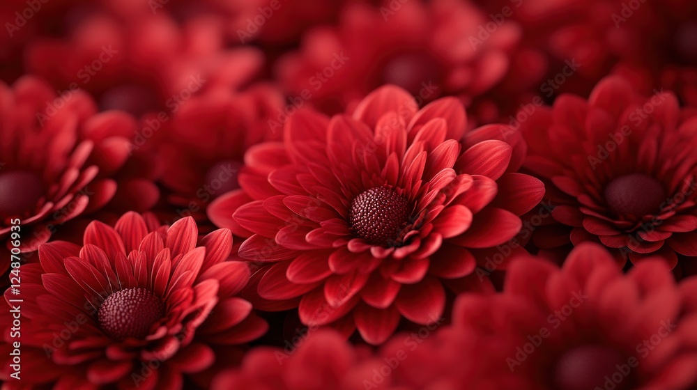 Close-up of many red flowers. Close-up of many red flowers.