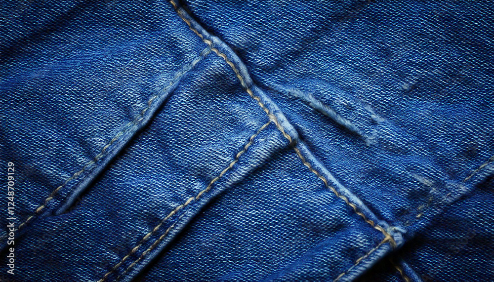 Naklejka premium Denim Jeans texture structure pattern wallpaper